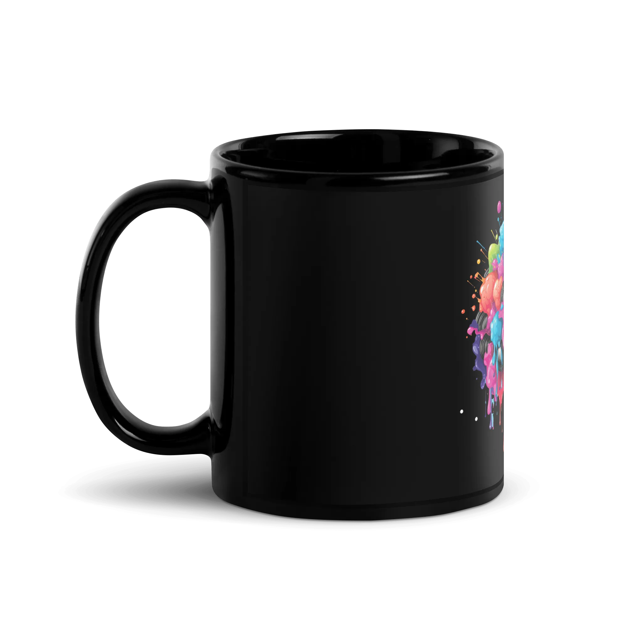 Burst Vision Black Glossy Mug