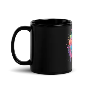 Burst Vision Black Glossy Mug