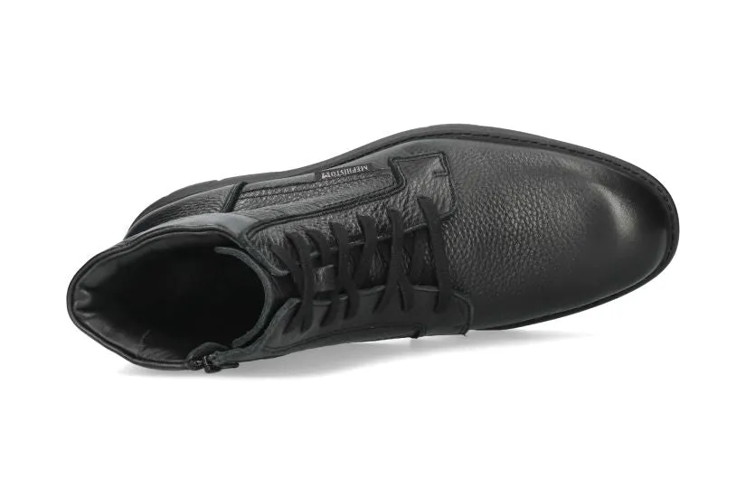 'Cameron' men's lace-zip boot - black