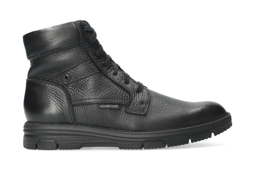 'Cameron' men's lace-zip boot - black