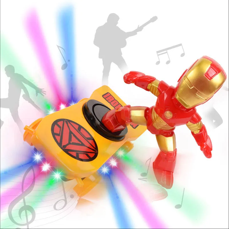 Children Cartoon Movie Figure Simulation Scooter Electric Rotating Tumble Toys Black panther scooter