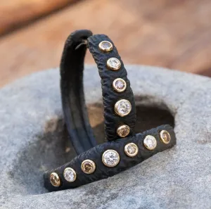 Chroma Bold Hinged Hoop Earrings with Diamonds