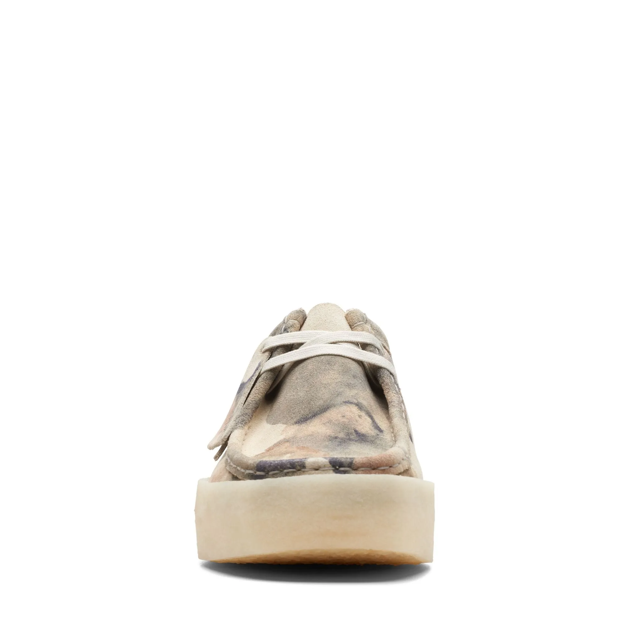 Clarks Mens Original Wallabee Shoes Off White Camo