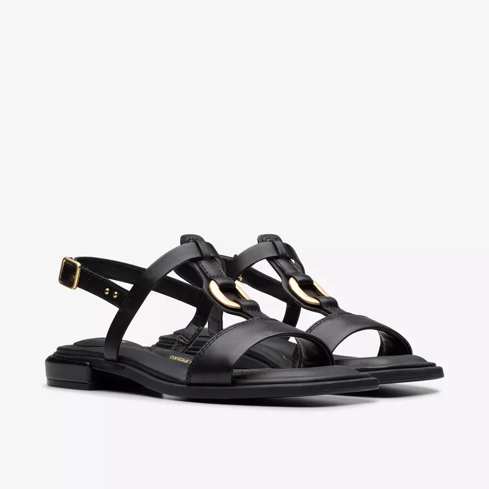 Clarks Women's Ariany Sling Black Leather 26181240