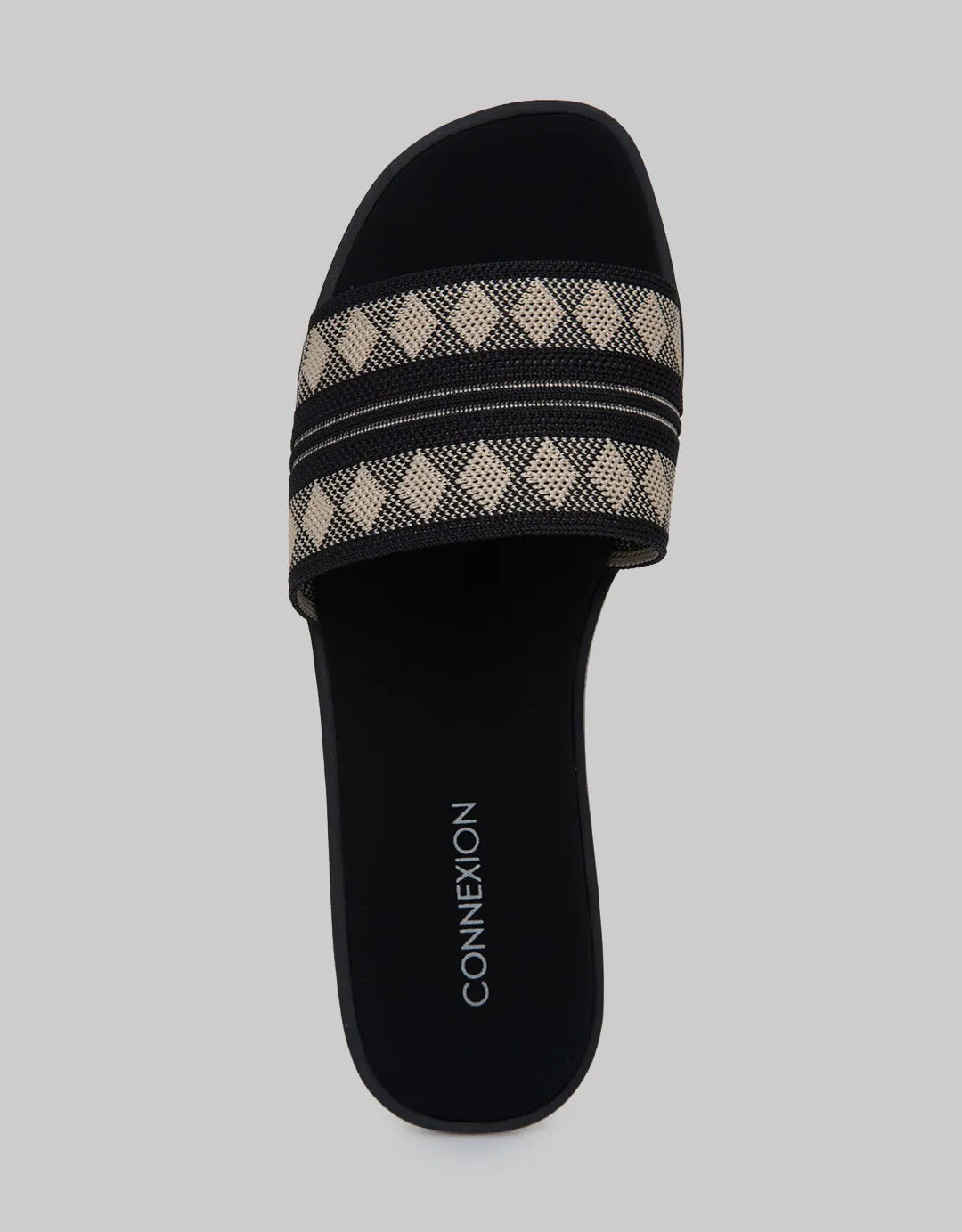 Connexion Slipper Sandals Motif Stripe