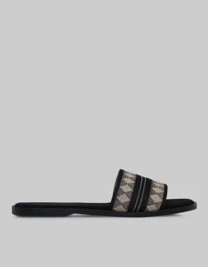 Connexion Slipper Sandals Motif Stripe
