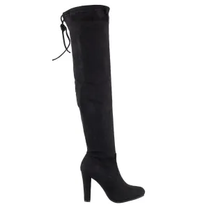 Dasia - Lace-Up Over The Knee Boots, Suede Design, Ideal for Bold and Fashion-Forward Winter Style