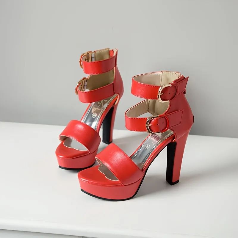 Double Buckle Super High Heels
