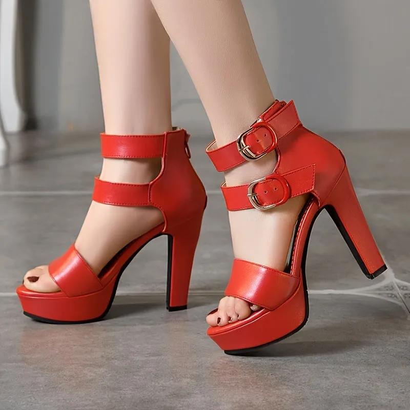 Double Buckle Super High Heels