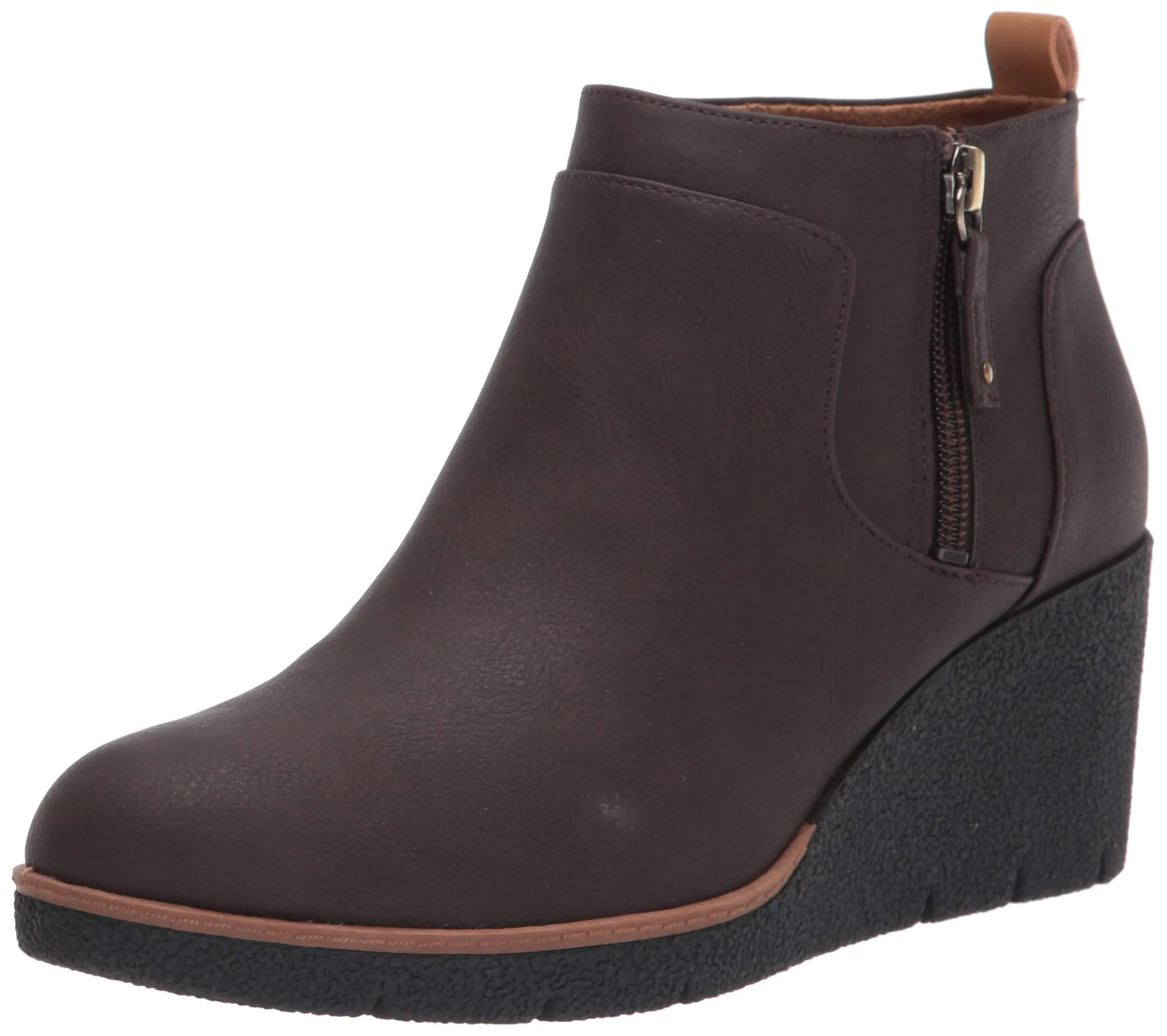Dr. Scholl's Shoes womens Bianca Ankle Boot, Brown Smooth, 7.5 US