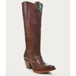 Embroidery Cognac J Toe Cowboy Boot