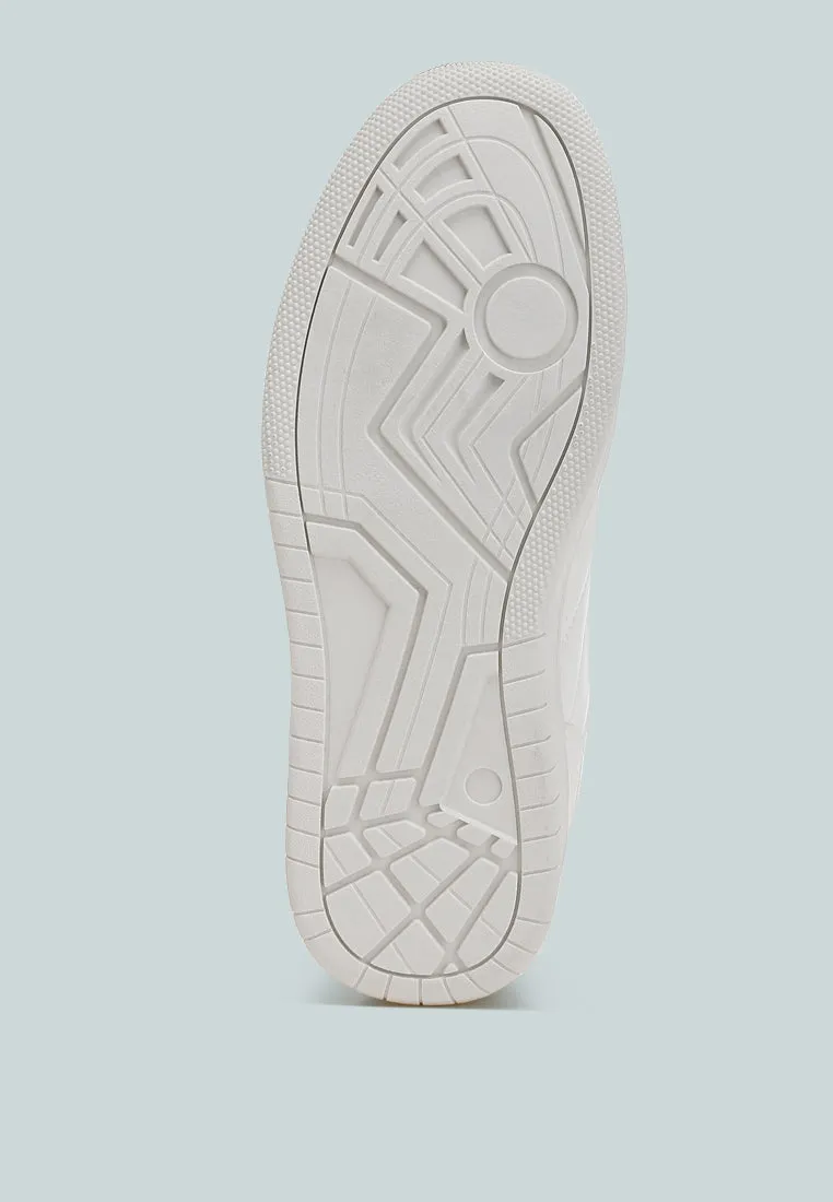 Faux Leather Casual Sneakers by RUW