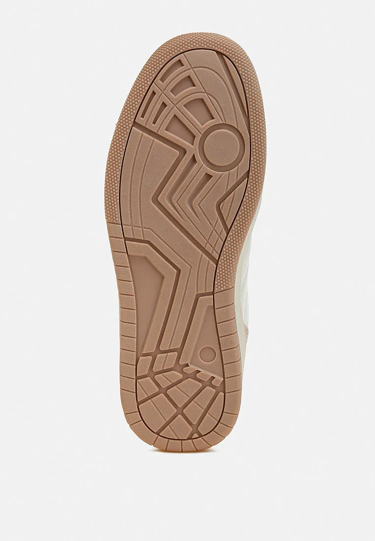Faux Leather Casual Sneakers by RUW