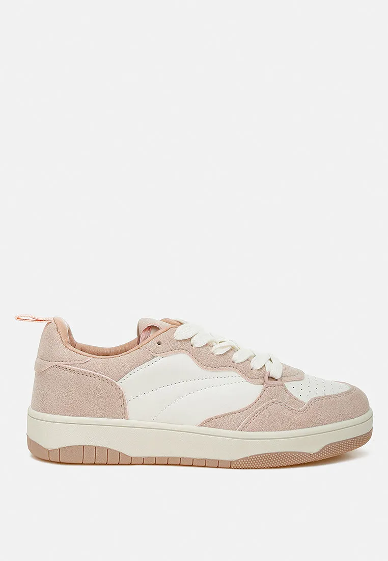 Faux Leather Casual Sneakers by RUW
