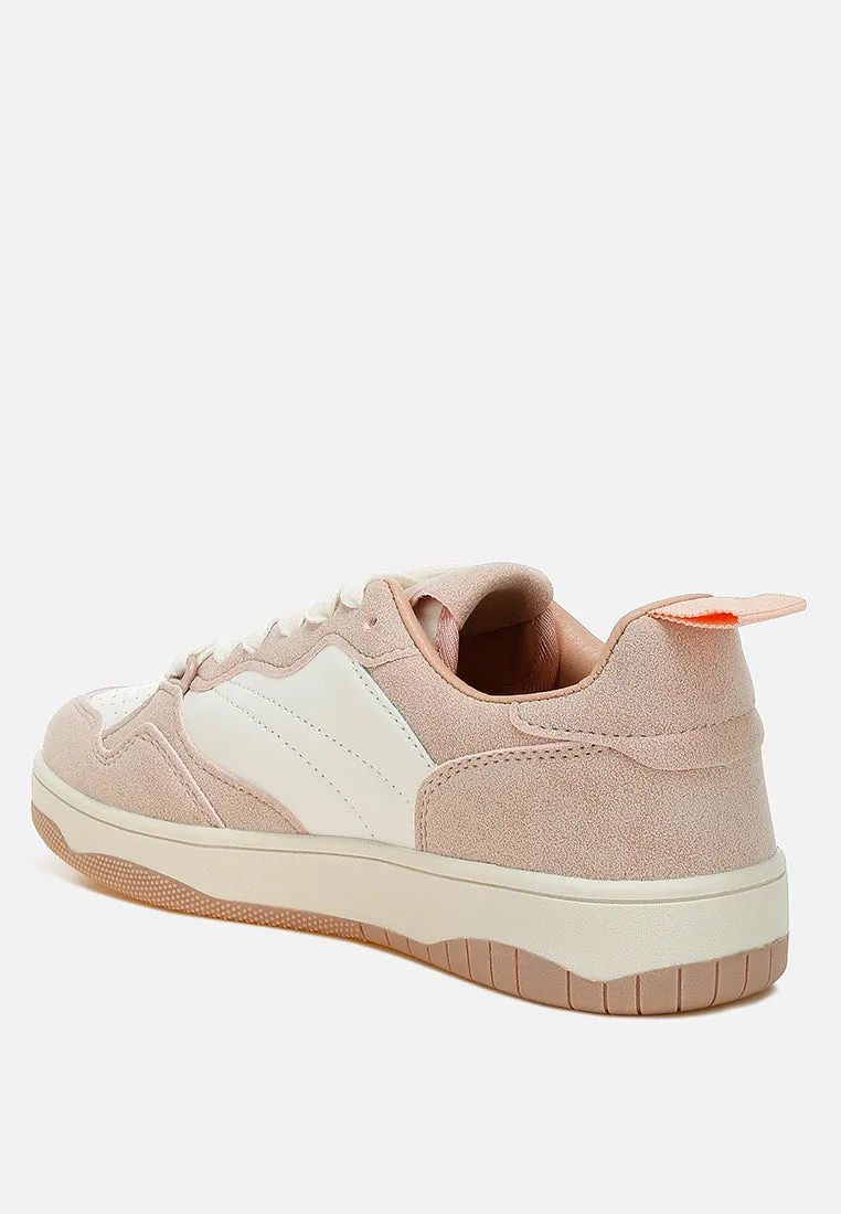 Faux Leather Casual Sneakers by RUW