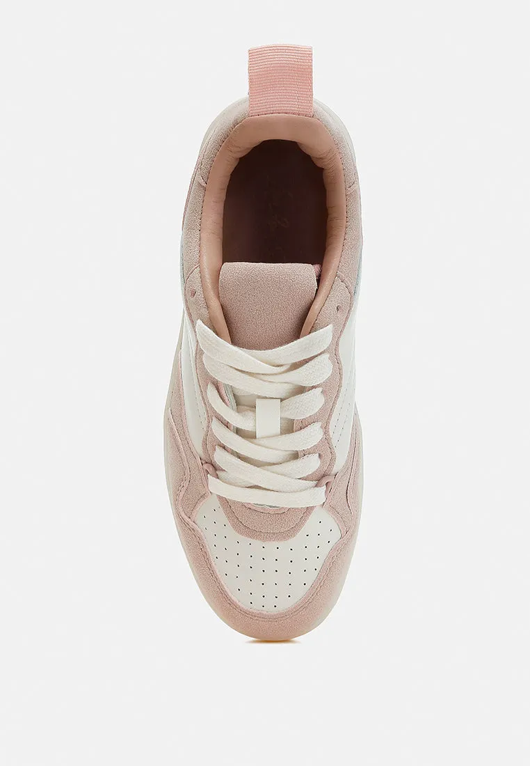 Faux Leather Casual Sneakers by RUW