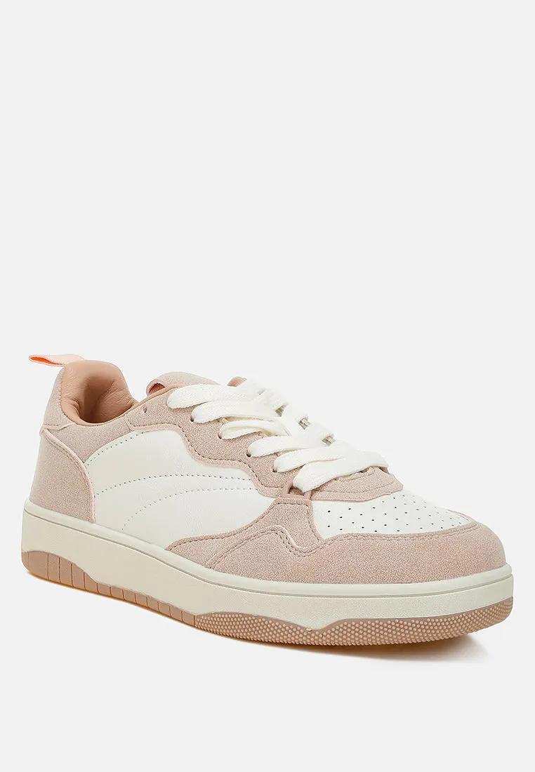 Faux Leather Casual Sneakers by RUW