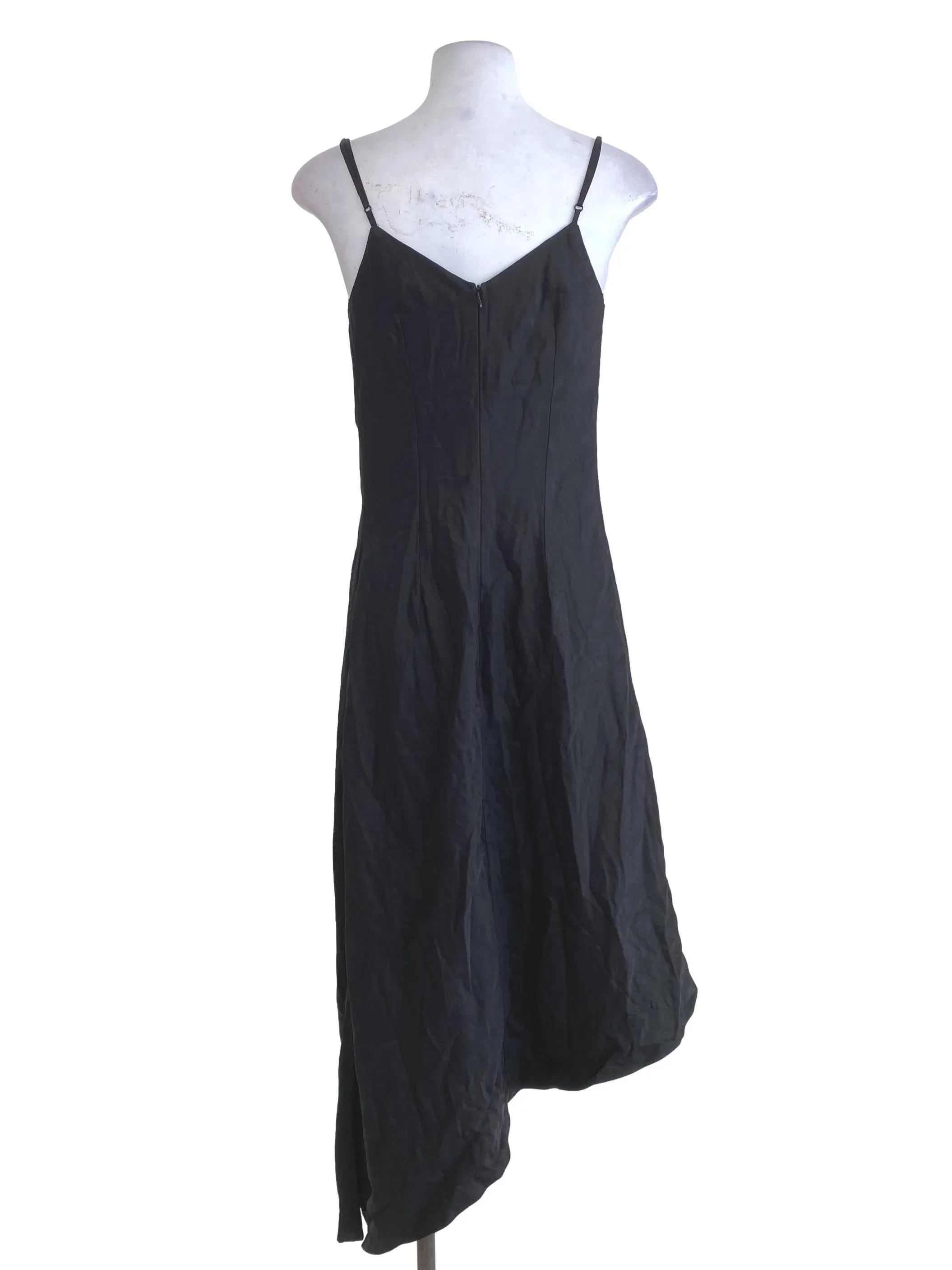 Glossy Black Sleeveless Dress