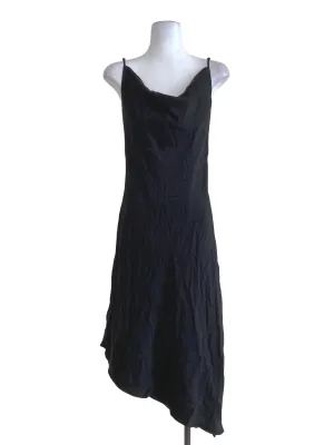 Glossy Black Sleeveless Dress