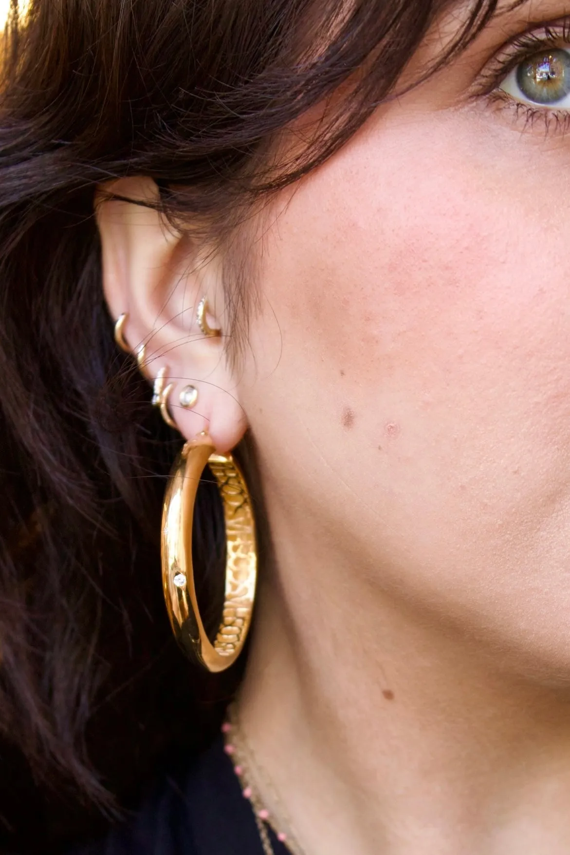Go Bold Scosha Hoops in Gold Vermeil