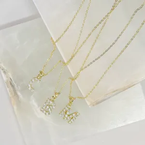 GOLD BOLD INITIAL MINI necklace