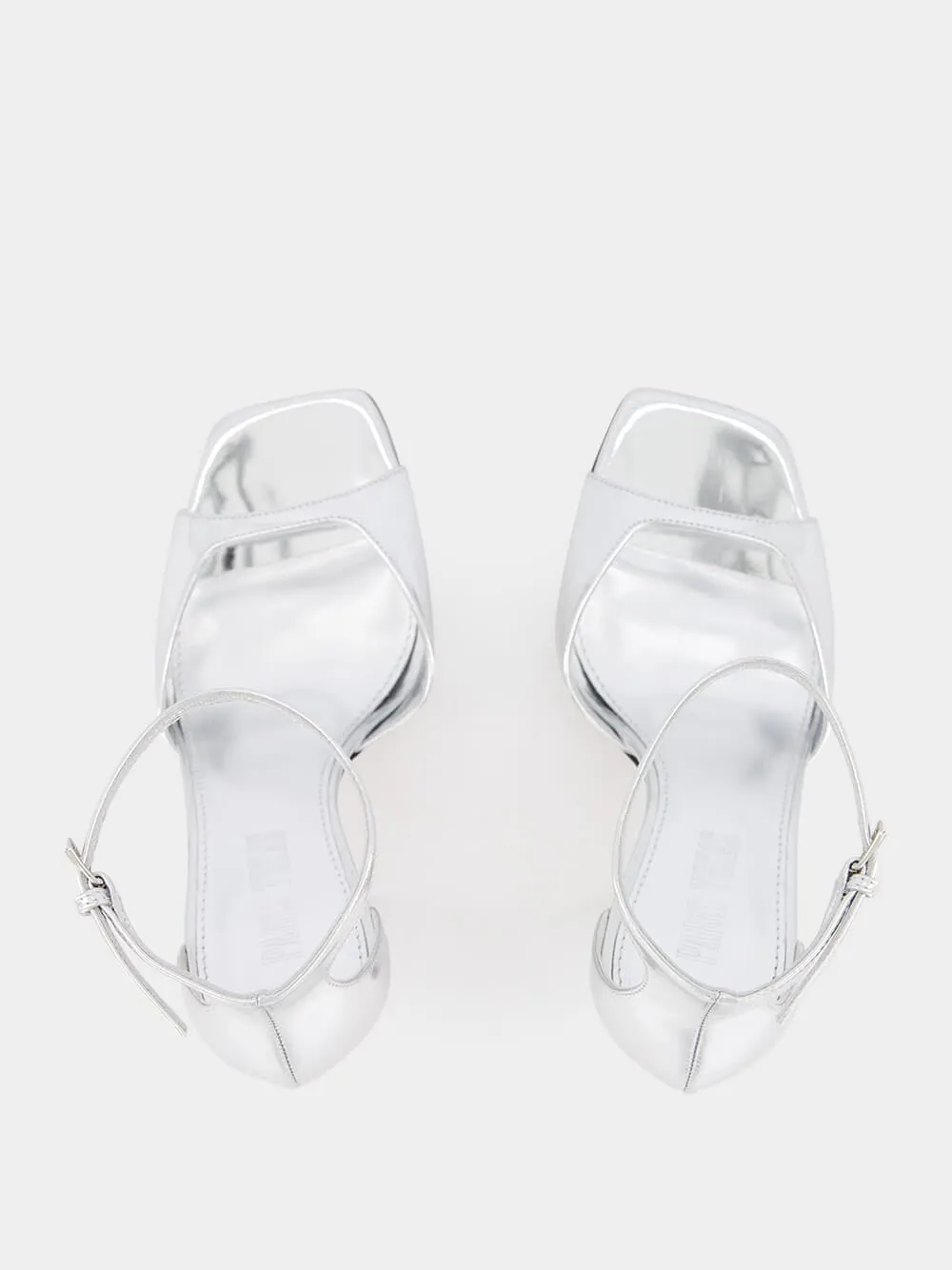 Grace Silver Mirror Leather Sandals