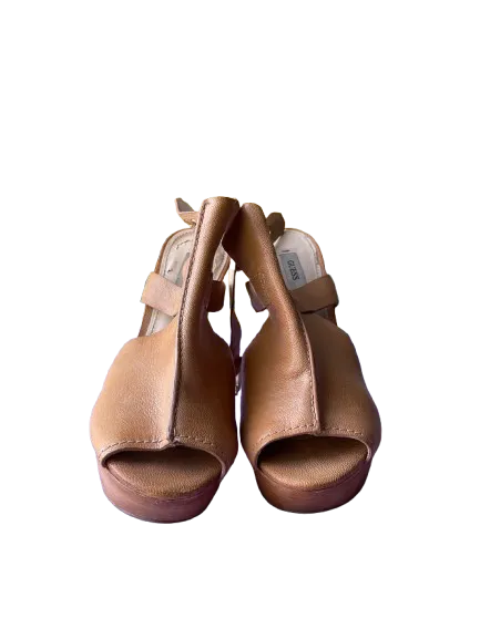 GUESS Beige Strappy Platform Heels