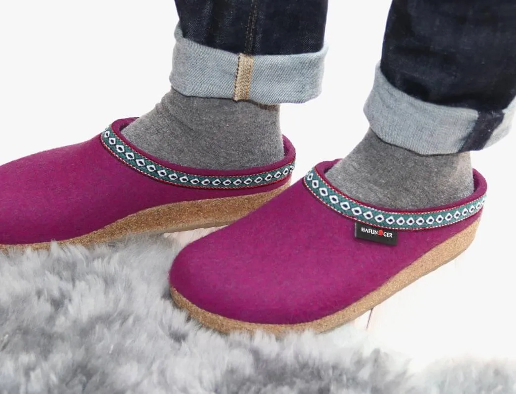 HAFLINGER Clog | Grizzly Franzl, Mulberry