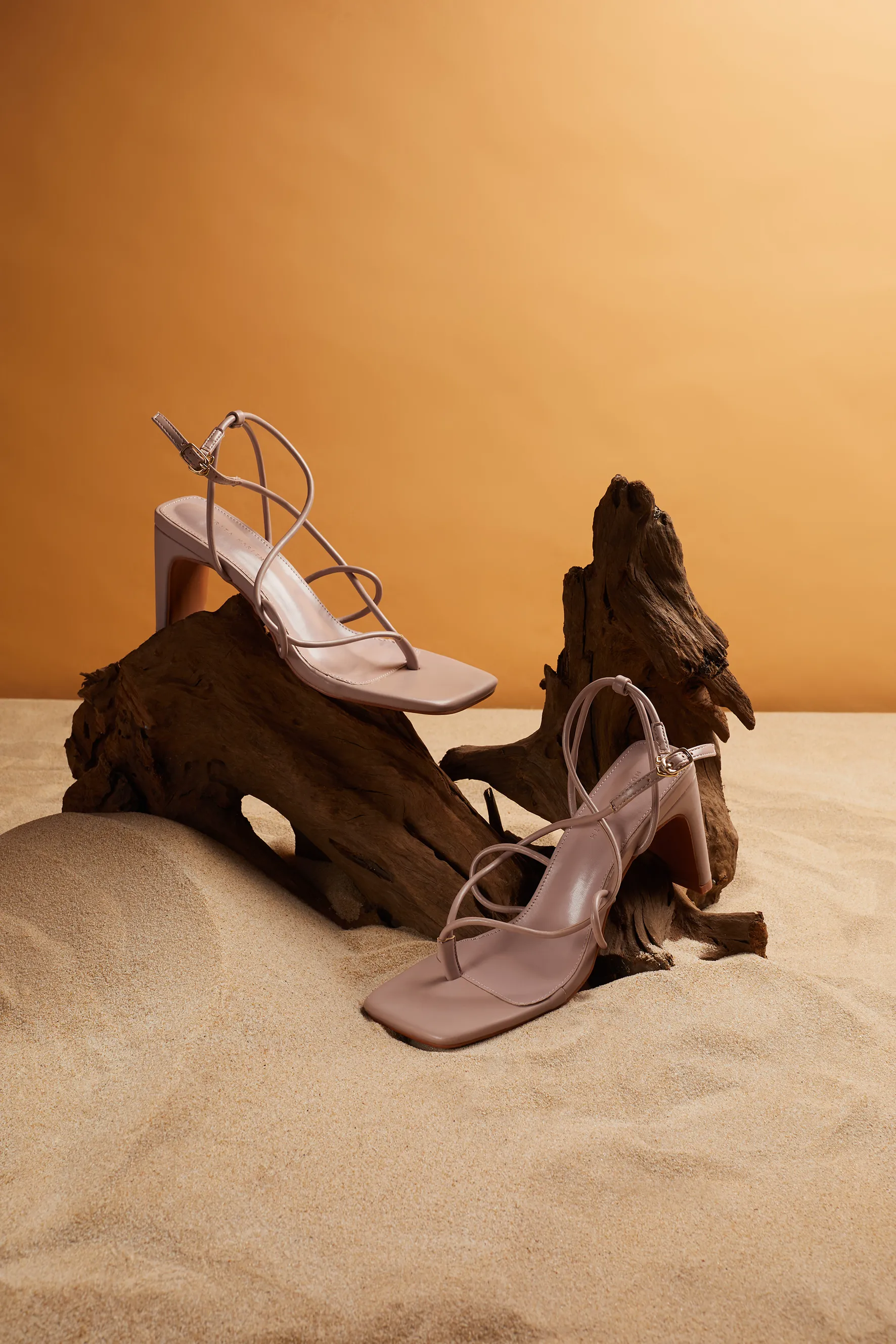 Hania Strappy Heels (Thistle)