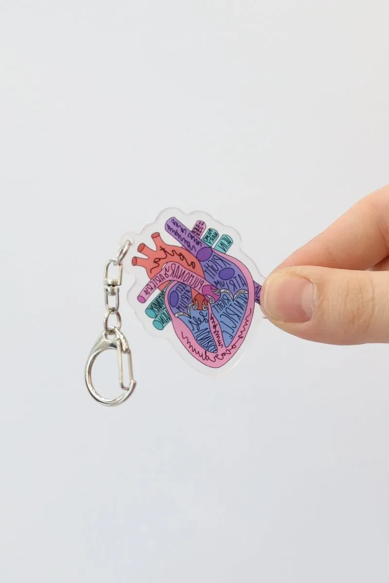 Heart Anatomy Keychain