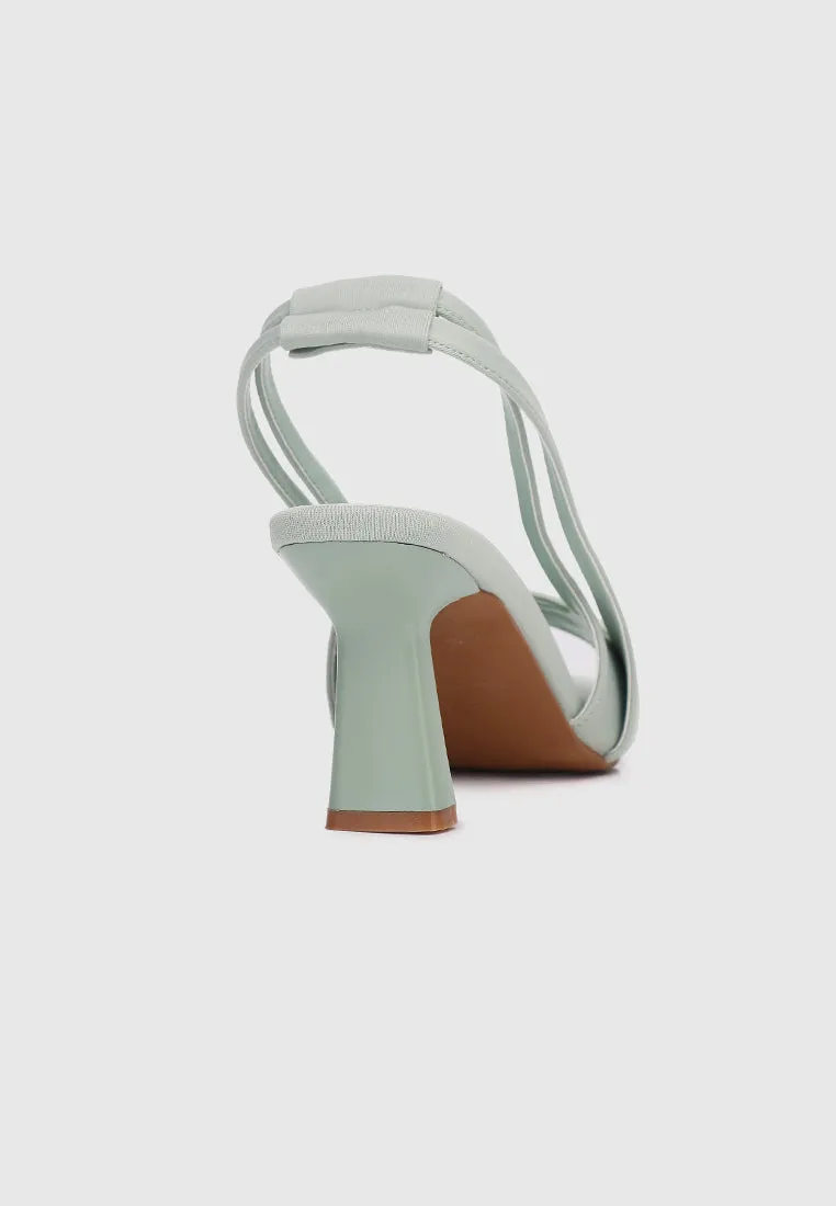 Hera Slingback Heels (Dark Sea Green)