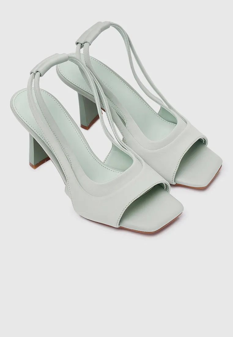 Hera Slingback Heels (Dark Sea Green)