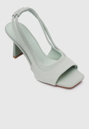 Hera Slingback Heels (Dark Sea Green)