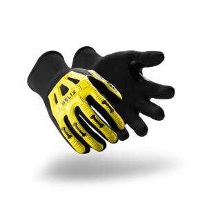 HexArmor 1095 Helix, 15-Gauge, Sandy Nitrile Palm, Impact, Cut A1