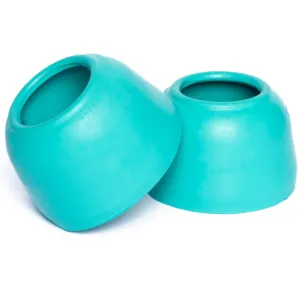 Horse-Craft Rubber Pull on Bell Boots- Turquoise
