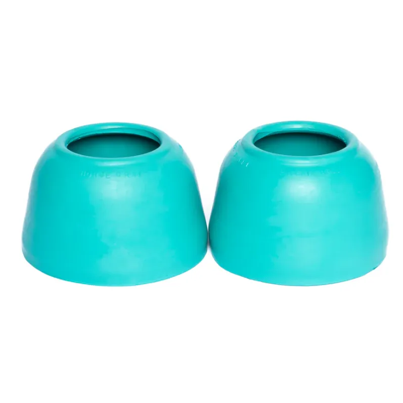 Horse-Craft Rubber Pull on Bell Boots- Turquoise