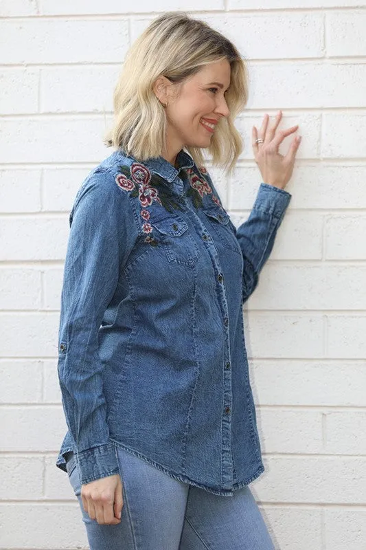 Janis Denim Top