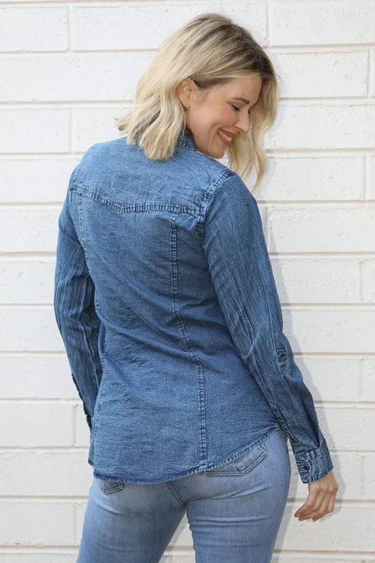 Janis Denim Top