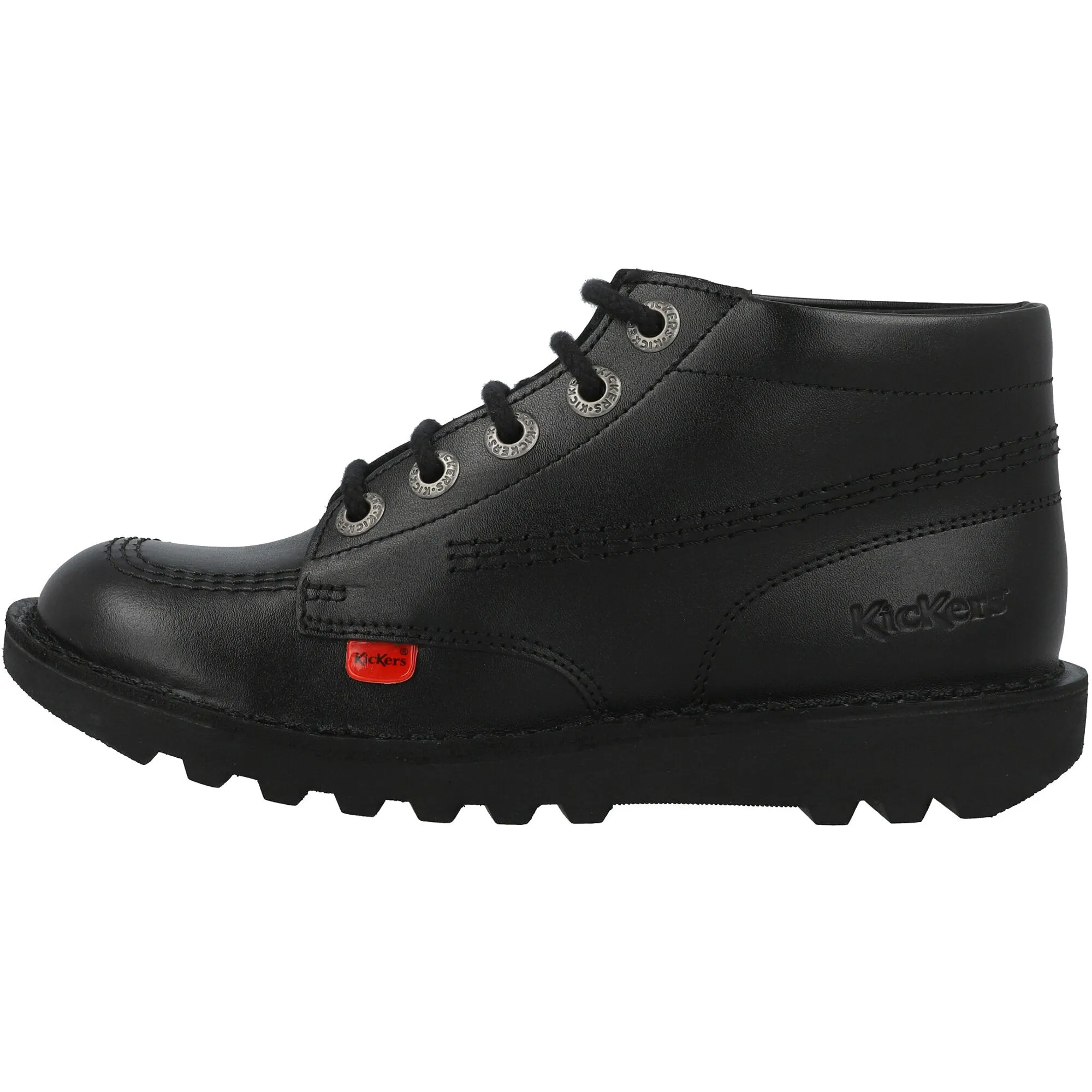 Kickers Kick Hi Black Leather Kids Boots