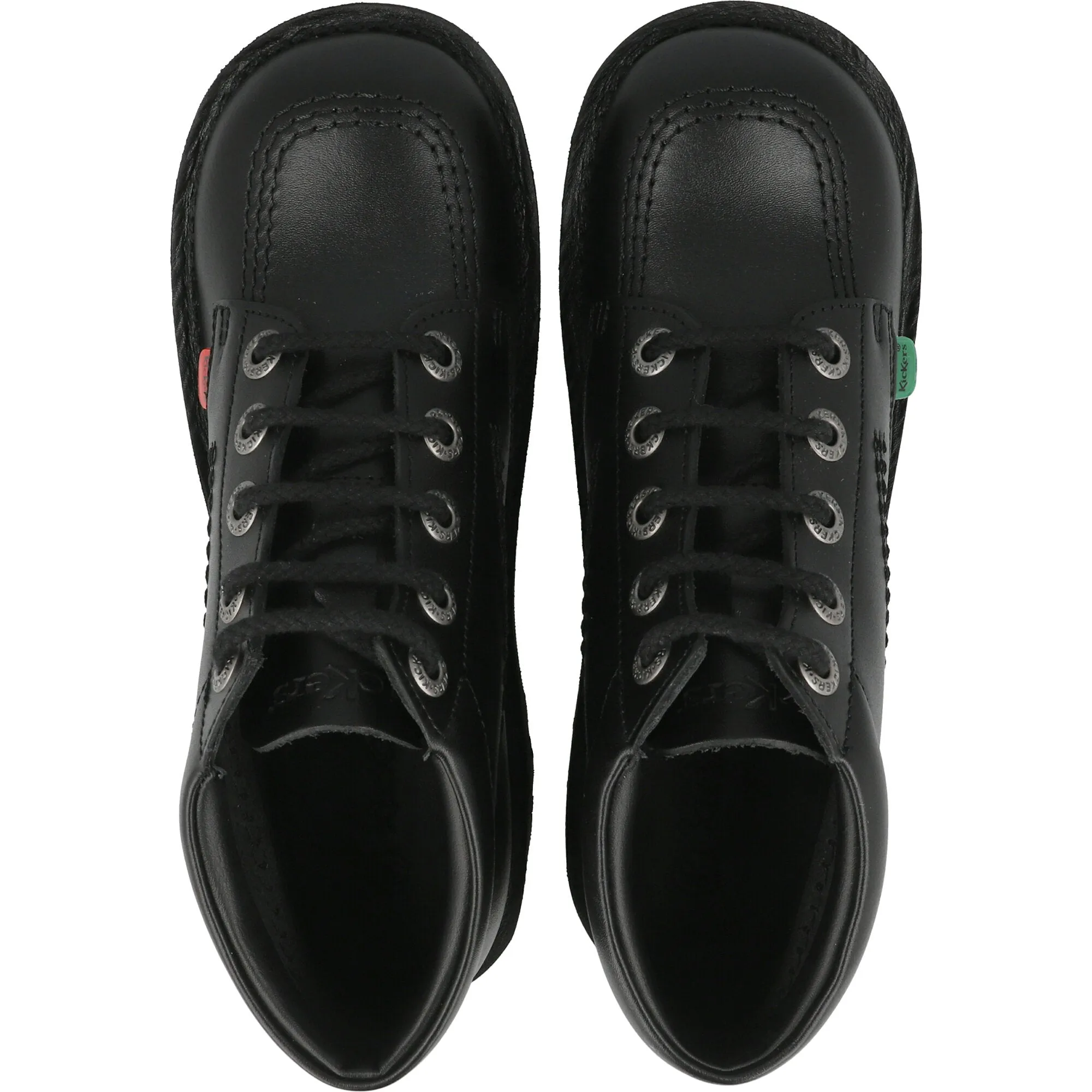 Kickers Kick Hi Black Leather Kids Boots