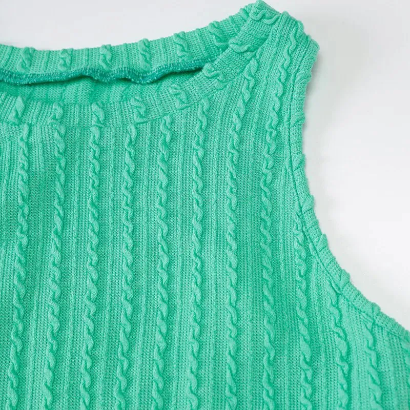 Knitted Tank Long Sweater Summer Dress