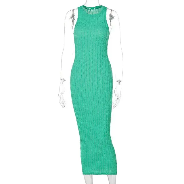 Knitted Tank Long Sweater Summer Dress