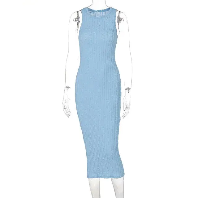 Knitted Tank Long Sweater Summer Dress