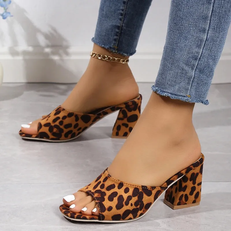 Leopard Lux Sandals