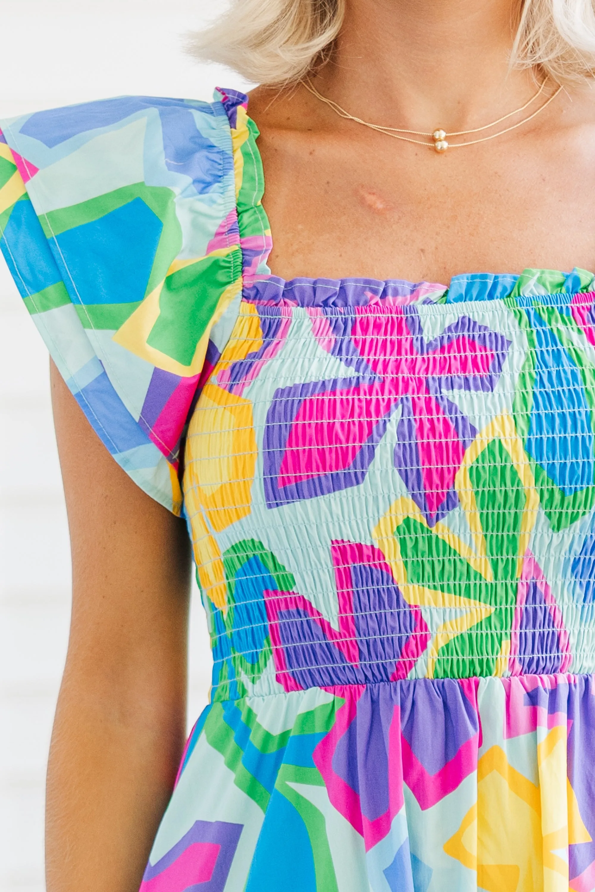 Let's Get Loud Blue Floral Maxi Dress