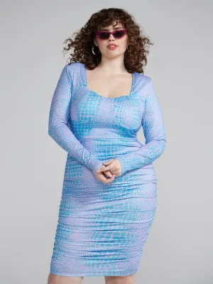 Livia Animal Print Ruched Dress
