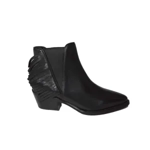Low-Cut Texan-Style Ankle Boots With Fringe Detailing