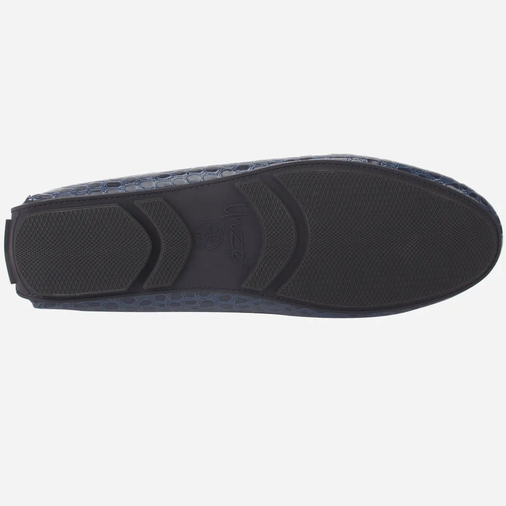 Men "HOLA" Textured Slip Ons Moccasin