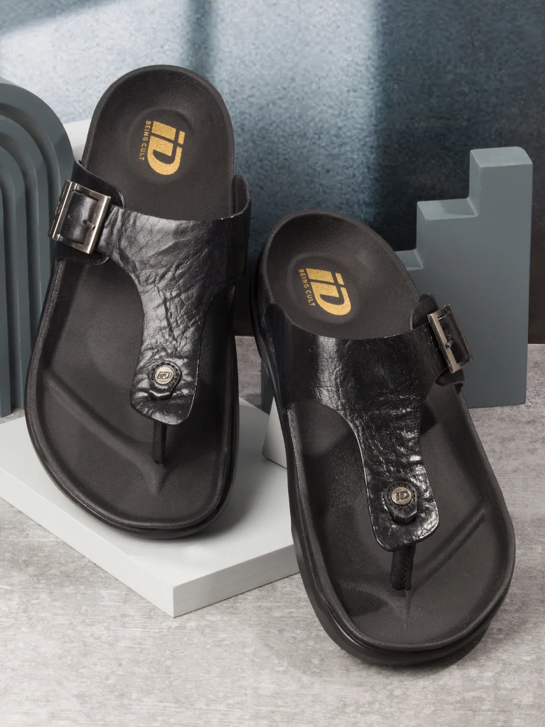 Men's Black Thong Sandal (ID4226)