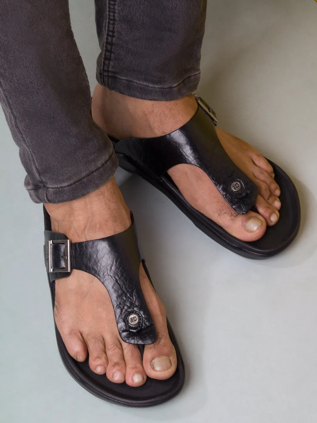 Men's Black Thong Sandal (ID4226)